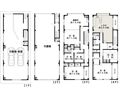 西淀川区福町|貸工場/事務所|間取り