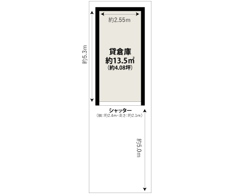西淀川区竹島|貸倉庫|間取り