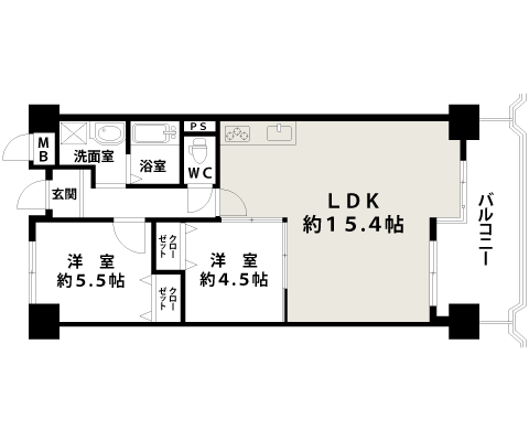 ユニハイム千船参番館|分譲貸マンション|間取り