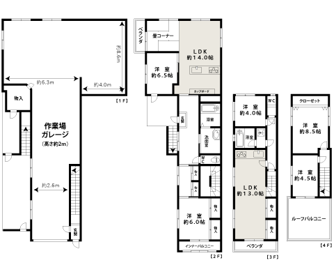西淀川区柏里｜中古戸建｜間取り