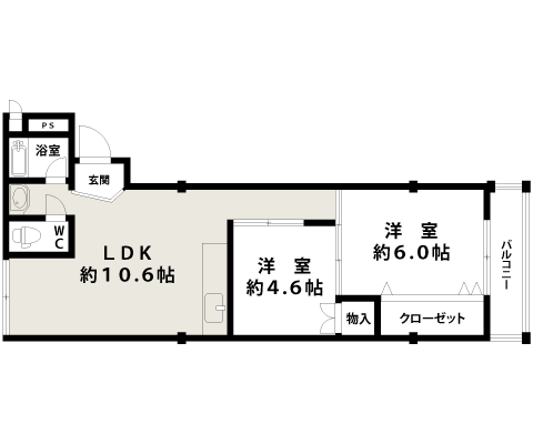 花屋敷コーポラス|分譲貸|間取り