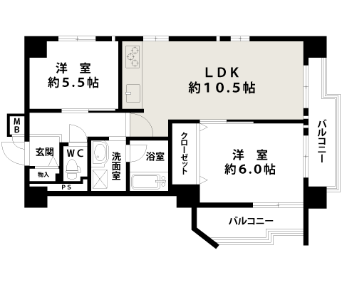 メゾンドール千舟|中古マンション|間取り
