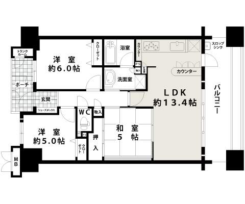 エンゼルパークスプリングス｜中古マンション｜間取り