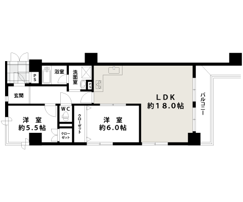 サンフラット歌島リバーサイド｜中古マンション｜間取り