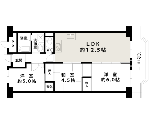 オリーブハイツ姫島｜中古マンション｜間取り