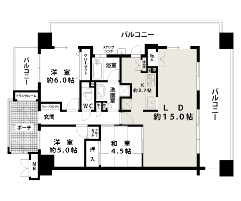 エンゼルパークスプリングス｜中古マンション｜間取り